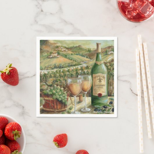Liefhebbers van witte wijn servet (Insitu)