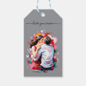 liefhebbers Zachte Kerstkaart Cadeaulabel (Voorkant)