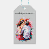 liefhebbers Zachte Kerstkaart Cadeaulabel (Voorkant)