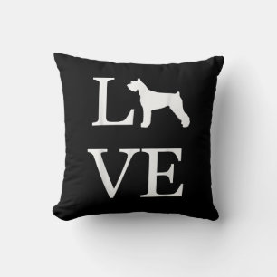 liefhebreus schnauzer silhouette hondenliefhebber kussen