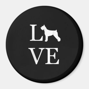 liefhebreus schnauzer silhouette hondenliefhebber magneet