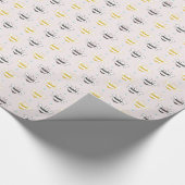 Liefhoningbijen roze cadeaupapier (Hoek)