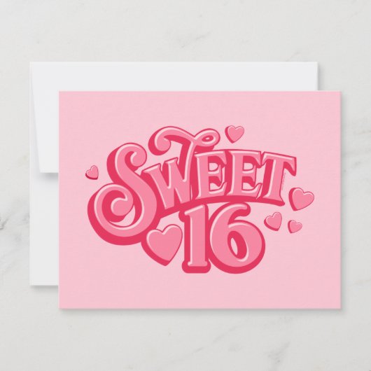 Liefje 16 Aangepaste uitnodiging (Voorkant)