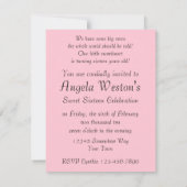 Liefje 16 Aangepaste uitnodiging (Achterkant)