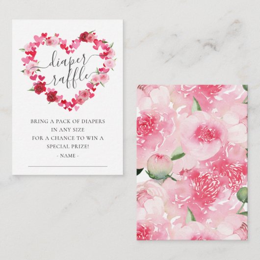 Liefje Baby shower luierbehuizing Informatiekaartje (Voorkant / Achterkant)