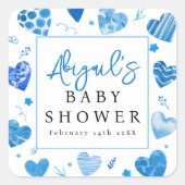 Liefje | Baby Shower Vierkante Sticker (Voorkant)
