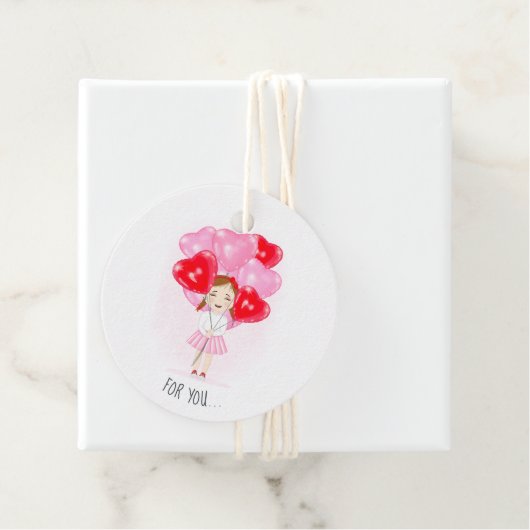 Liefje Ballon Verjaardag Bedankjes Labels (In situ)