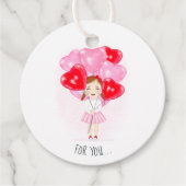 Liefje Ballon Verjaardag Bedankjes Labels (Voorkant)