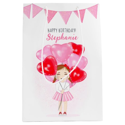 Liefje Ballon Verjaardag Medium Cadeauzakje (Voorkant)