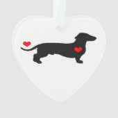 Liefje Dachshund Heart Ornament (achterkant)