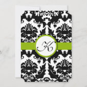 Liefje Damask Greenery Wedding Invitations Kaart (Voorkant)