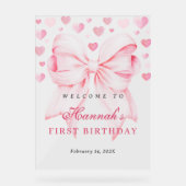 Liefje Eerste Verjaardag Welkom Acryl Teken Acryl Bord (Voorkant)