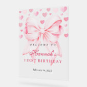 Liefje Eerste Verjaardag Welkom Acryl Teken Acryl Bord (Hoek)