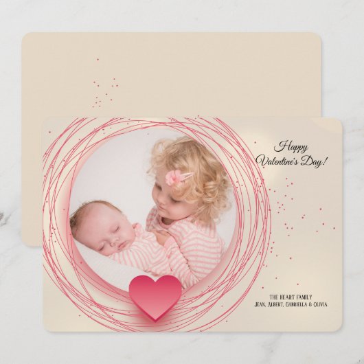 Liefje Foto-Valentijnsdag Kaart (Voorkant / Achterkant)