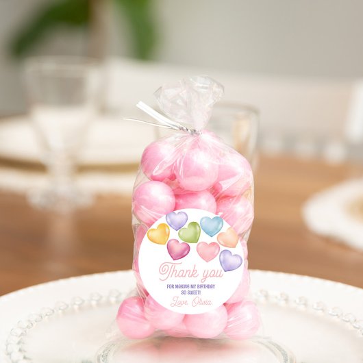 Liefje gesprek hart Verjaardagsgunst Ronde Sticker