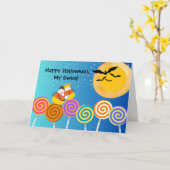 Liefje Halloween met Candy Corn Paar Kaart (Gele Bloem)