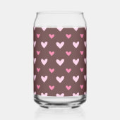 Liefje Kan Glas – Roze & Blush Harten (Voorkant)