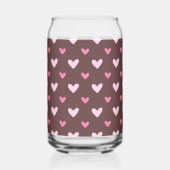 Liefje Kan Glas – Roze & Blush Harten (Links)