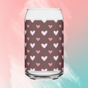 Liefje Kan Glas – Roze & Blush Harten