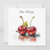 Liefje Kersen in Waterverf, op maat (Voorkant)