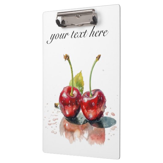 Liefje Kersen in Waterverf, op maat Klembord (Links)