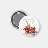 Liefje Kersen in Waterverf, op maat Magneet (Voorkant / Achterkant)