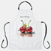 Liefje Kersen in Waterverf, op maat Schort (Voorkant)