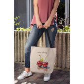 Liefje Kersen in Waterverf, op maat Tote Bag