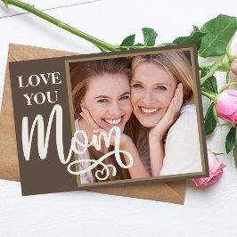 Liefje Mama Aangepaste Foto en Tekst Feestdagen Kaart
