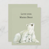 Liefje mama beer  notitiekaartje (Voorkant / Achterkant)