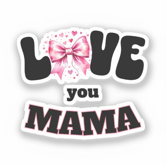 Liefje Mama Coquette Kussenhoes Sticker (Voorkant)