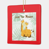 Liefje Mama Giraffe Moeder & Kind Keramisch Ornament (Links)