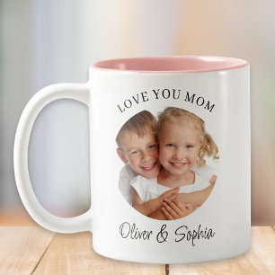 Liefje Mama Modern Foto Moederdag Tweekleurige Koffiemok