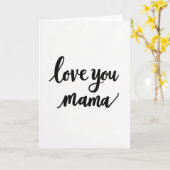 Liefje Mama Script Kaart (Gele Bloem)