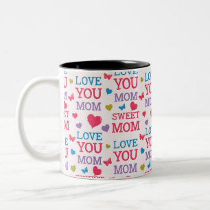 Liefje mama tweekleurige koffiemok