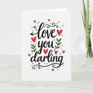 Liefje Modern Script Valentijnskaart Kaart