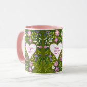 Liefje moeder botanische cute hart mok (Voorkant links)
