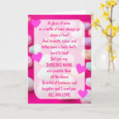 Liefje Mum Sentimental Birthday Card Kaart (Gele Bloem)