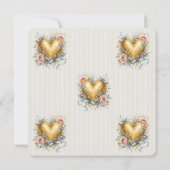 Liefje neutrale Fleur de Lys babyshower uitnodigin (Achterkant)