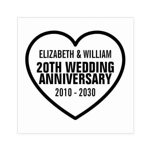 Liefje Om het even welk Jubileum Rubberstempel (Afrduk)