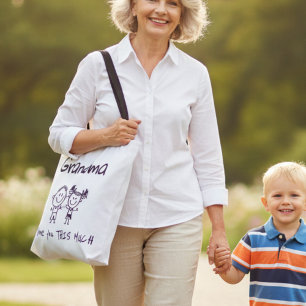 Liefje Oma Kinderkunst Persoonlijke Cadeau Tote Bag
