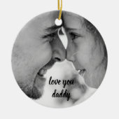 Liefje papa, Vaderdag foto Keramisch Ornament (Voorkant)