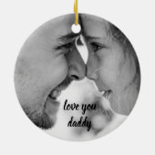 Liefje papa, Vaderdag foto Keramisch Ornament (Achterkant)