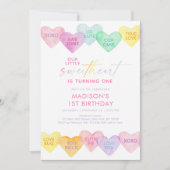 Liefje Pastel Rainbow Hearts verjaardag Kaart (Voorkant)