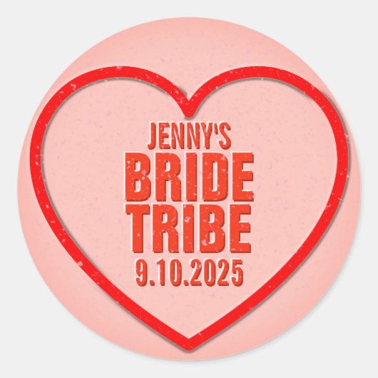 Liefje Persoonlijke Bruid Stam Ronde Sticker (Voorkant)