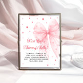 Liefje Pink Bow Hoe groot is mama's buik Poster
