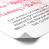 Liefje Pink Bow Hoe groot is mama's buik Poster (Hoek)