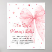 Liefje Pink Bow Hoe groot is mama's buik Poster (Voorkant)