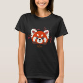 Liefje rode panda cartoon t-shirt (Voorkant)