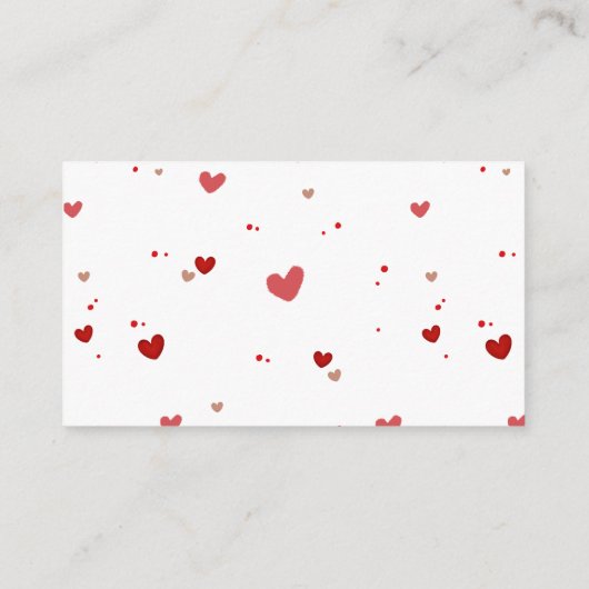 Liefje Rood Baby shower Gift Registry Kaart (Achterkant)